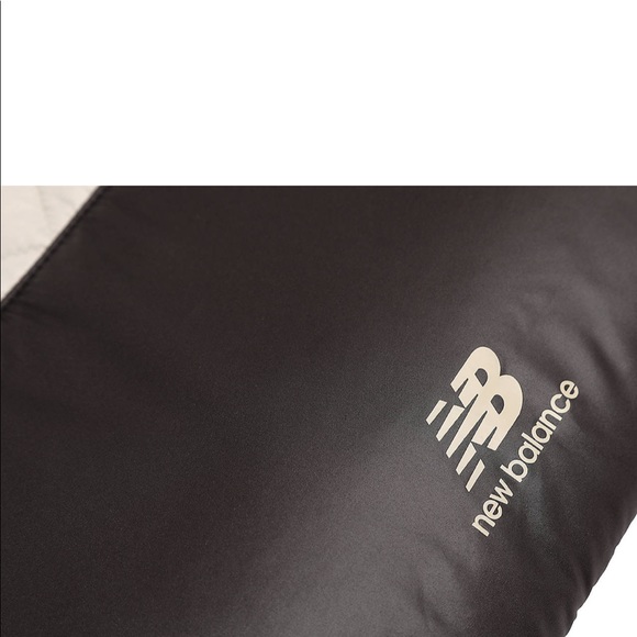 🆕 Nylon Colorblock Tote Bag NEW BALANCE Blk/Cream - Picture 4 of 10